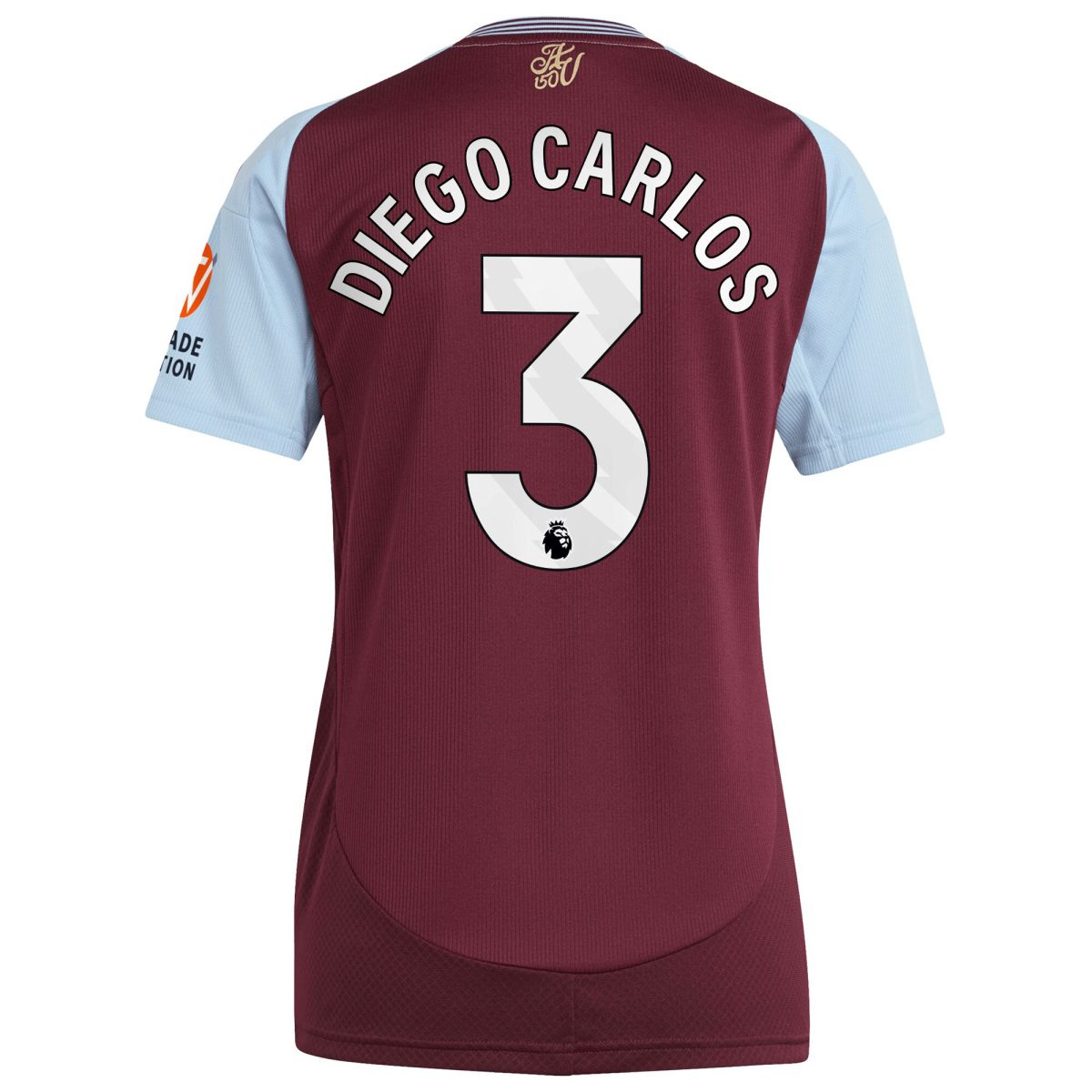 aston villa adidas home shirt 2024-25 – womens with diego carlos 3 printing Collection - Aston Villa Fan Shop Official Gear