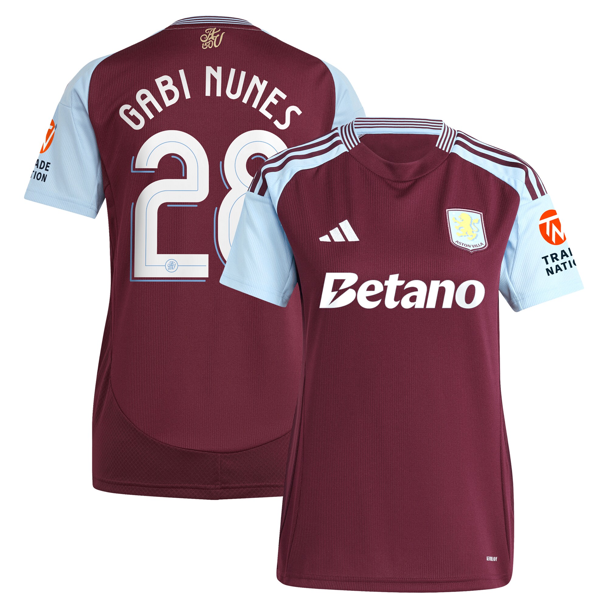 aston villa adidas home shirt 2024-25 – womens with gabi nunes 28 cup printing Collection - Aston Villa Fan Shop Official Gear