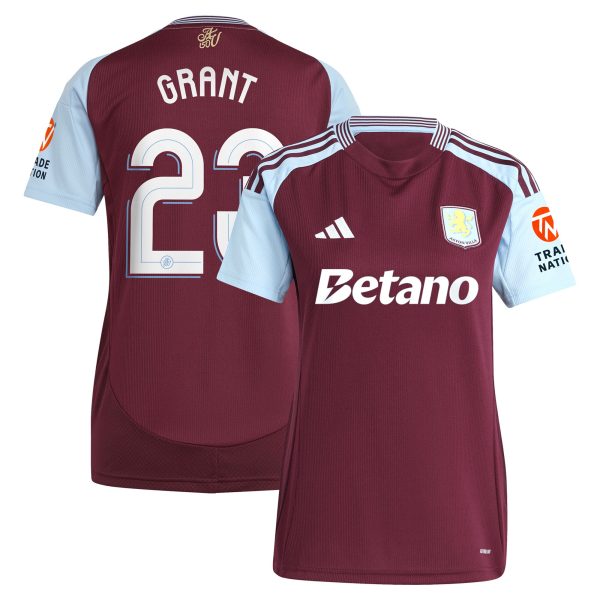 aston villa adidas home shirt 2024-25 – womens with grant 23 cup printing Collection - Aston Villa Fan Shop Official Gear