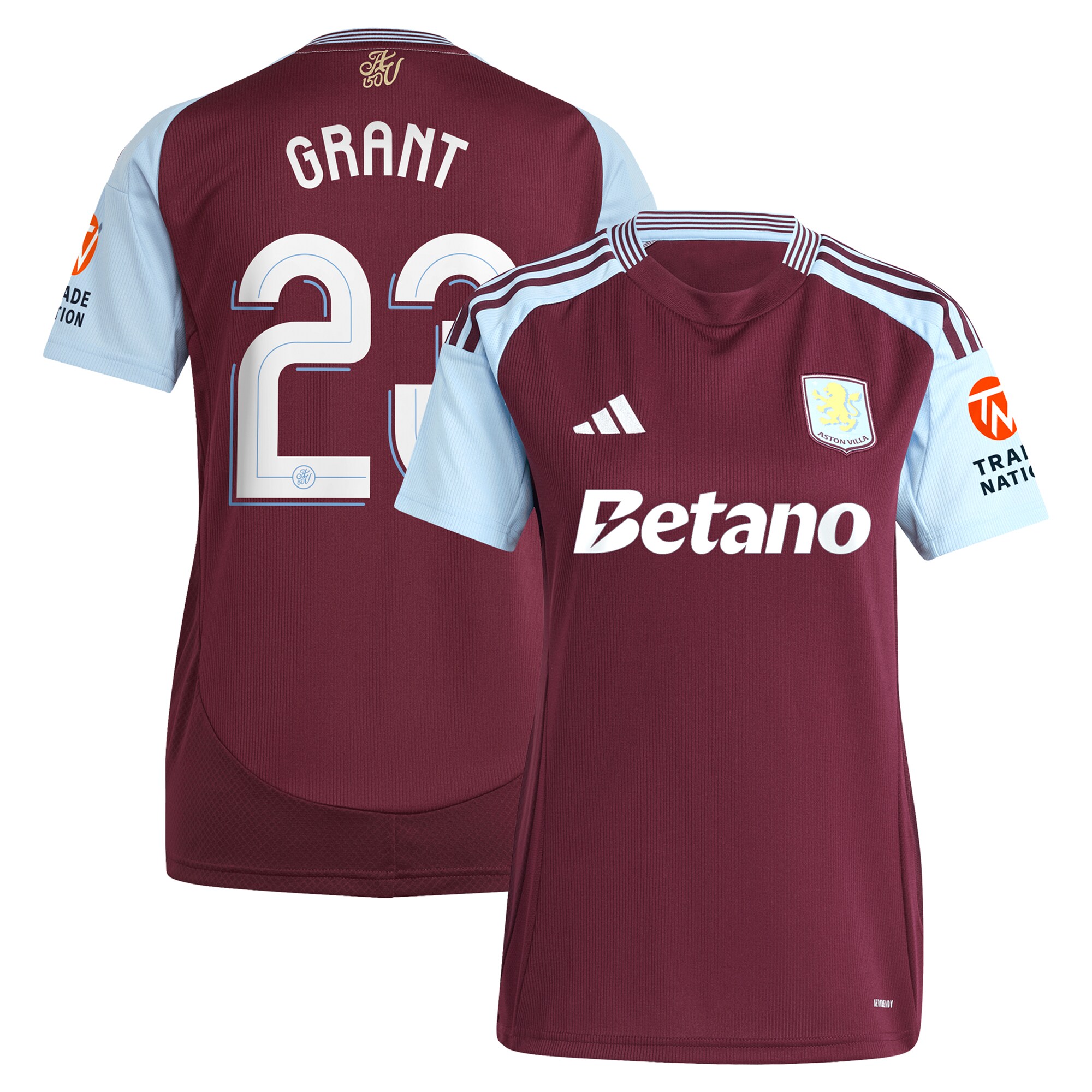 aston villa adidas home shirt 2024-25 – womens with grant 23 cup printing Collection - Aston Villa Fan Shop Official Gear