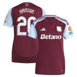 aston villa adidas home shirt 2024-25 – womens with hanson 20 cup printing Collection - Aston Villa Fan Shop Official Gear
