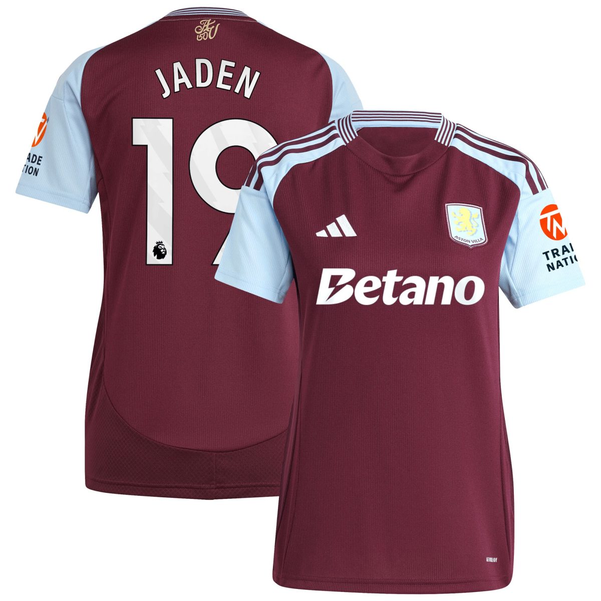 aston villa adidas home shirt 2024-25 – womens with jaden 19 printing Collection - Aston Villa Fan Shop Official Gear