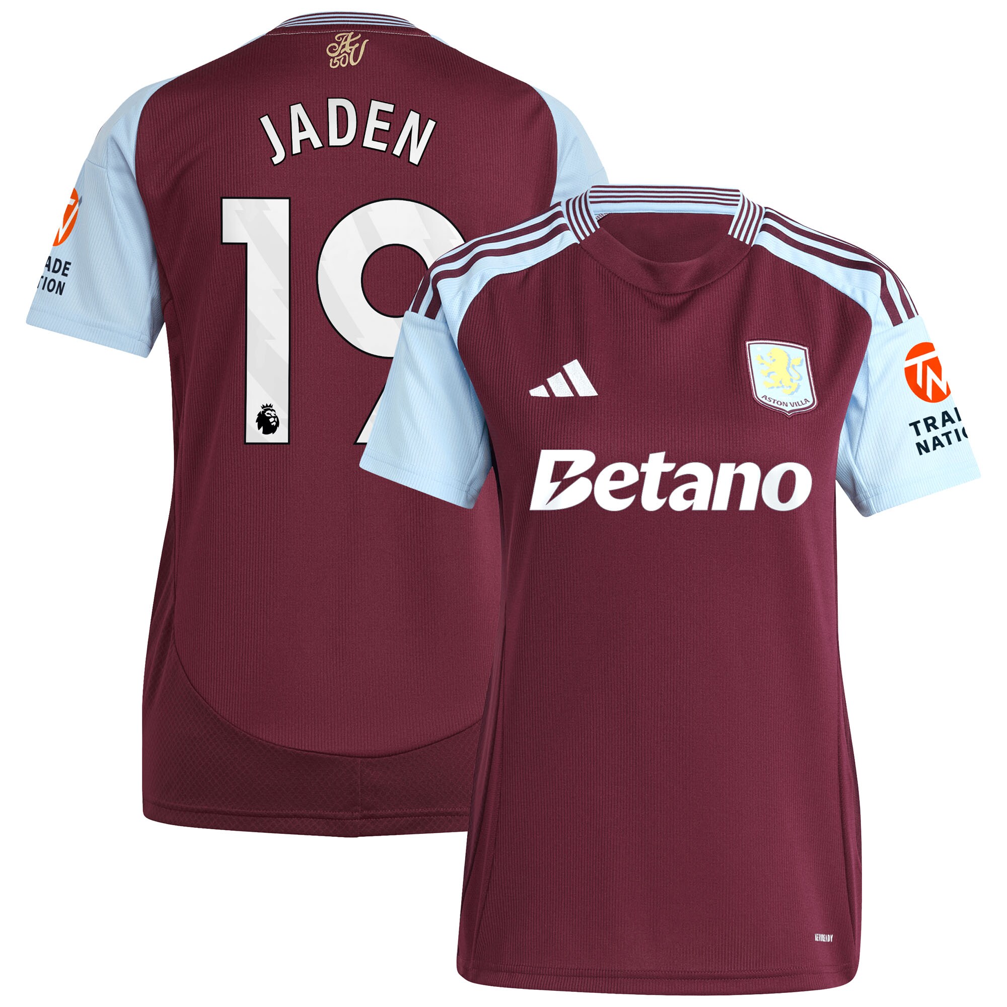 aston villa adidas home shirt 2024-25 – womens with jaden 19 printing Collection - Aston Villa Fan Shop Official Gear
