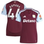 aston villa adidas home shirt 2024-25 – womens with kamara 44 printing Collection - Aston Villa Fan Shop Official Gear