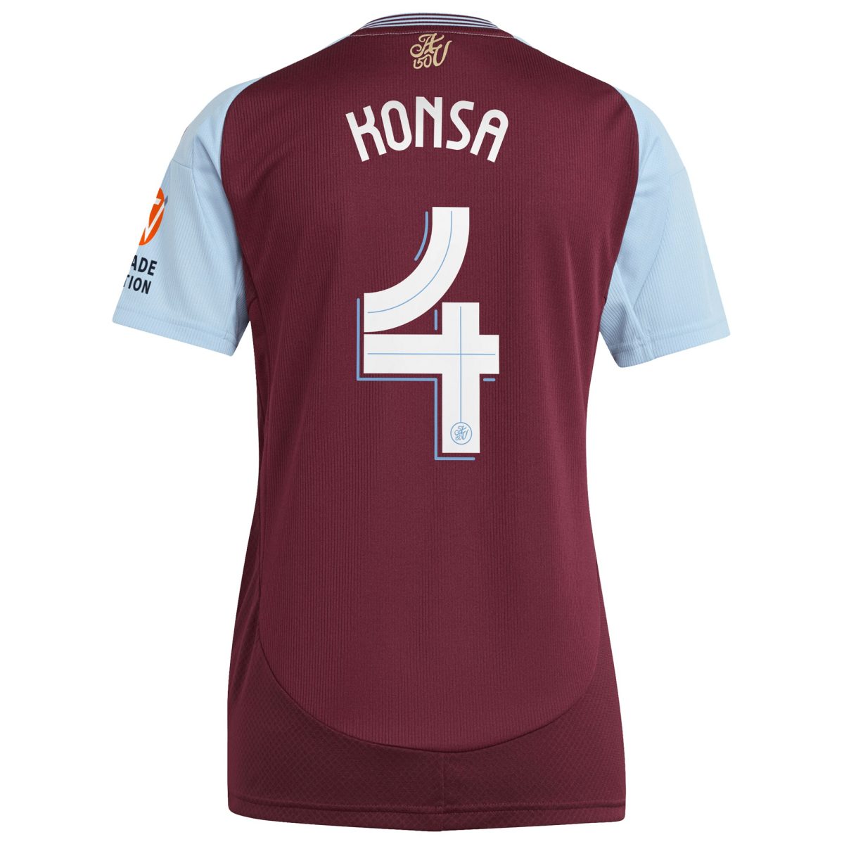 aston villa adidas home shirt 2024-25 – womens with konsa 4 cup printing Collection - Aston Villa Fan Shop Official Gear