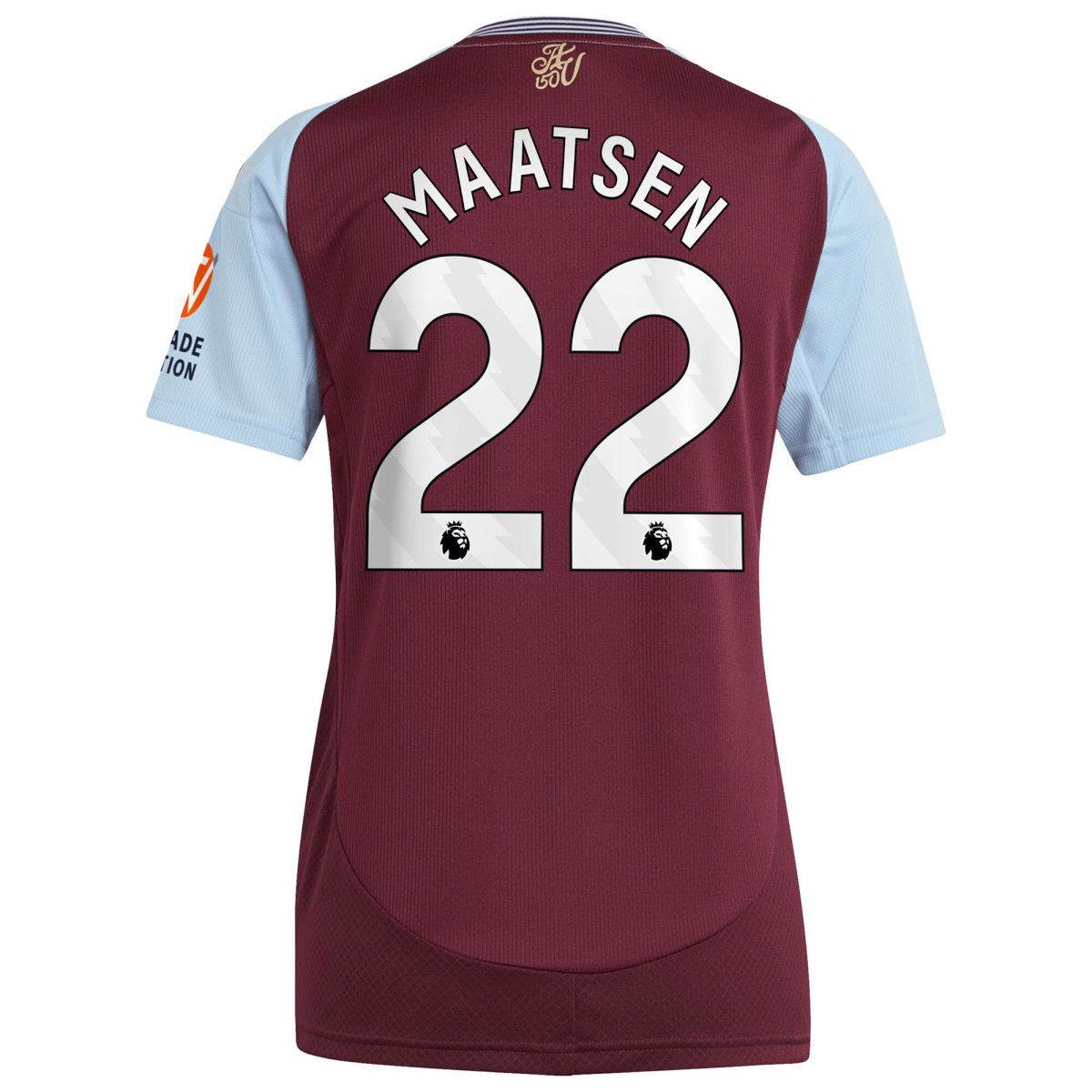 aston villa adidas home shirt 2024-25 – womens with maatsen 22 printing Collection - Aston Villa Fan Shop Official Gear