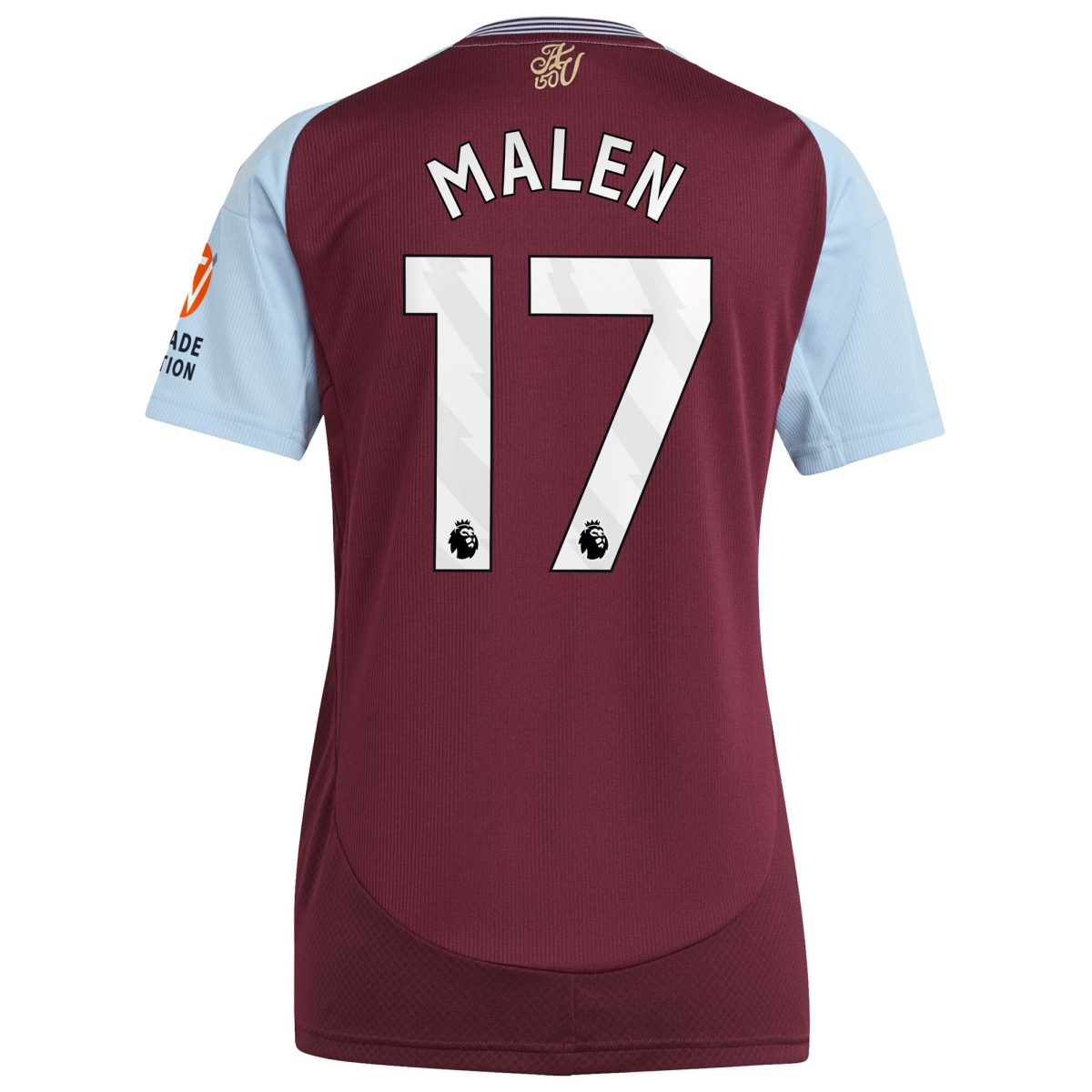 aston villa adidas home shirt 2024-25 – womens with malen 17 printing Collection - Aston Villa Fan Shop Official Gear