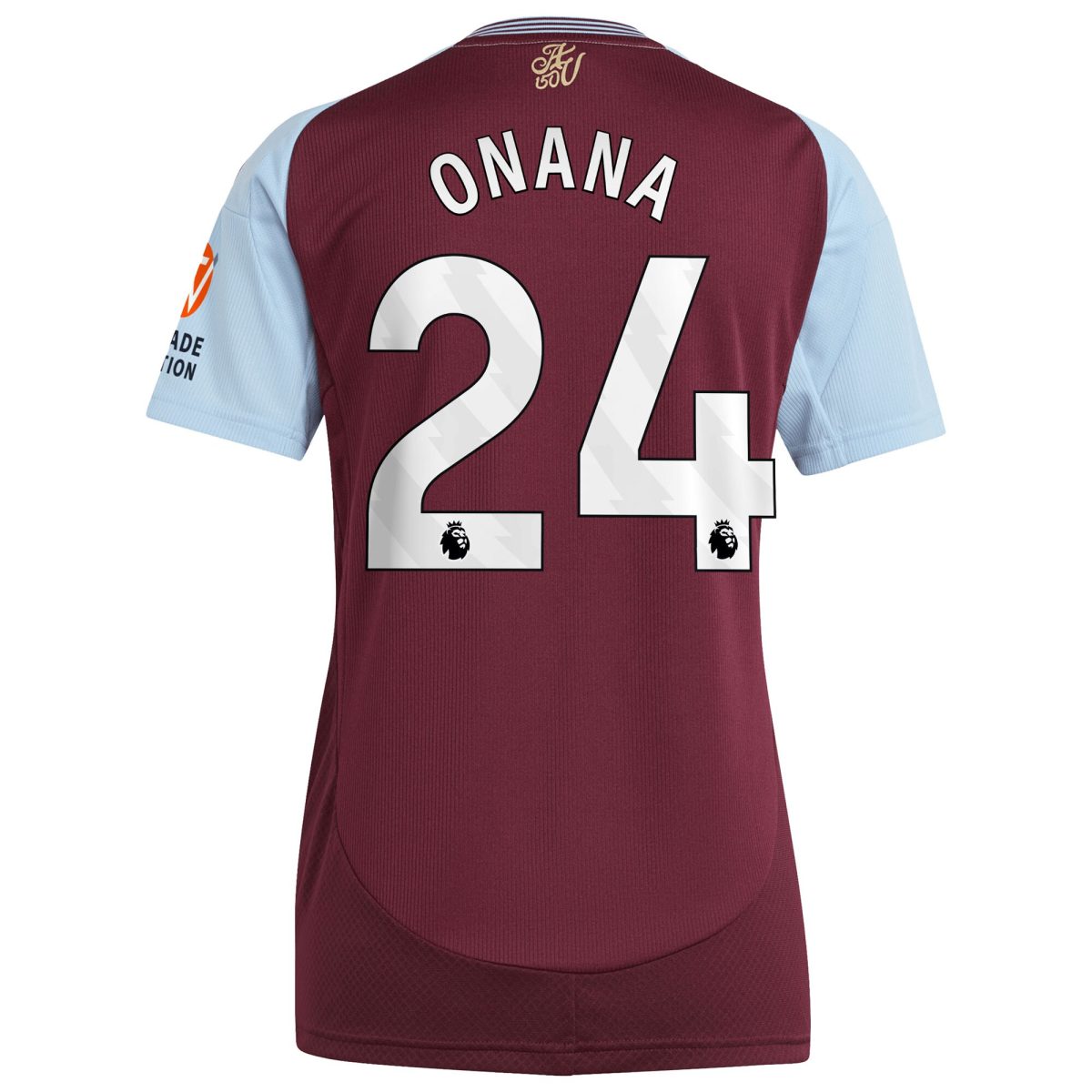 aston villa adidas home shirt 2024-25 – womens with onana 24 printing Collection - Aston Villa Fan Shop Official Gear