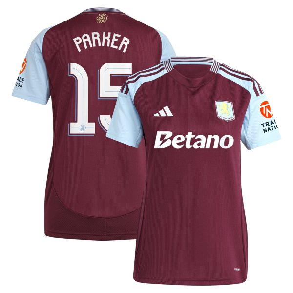 aston villa adidas home shirt 2024-25 – womens with parker 15 cup printing Collection - Aston Villa Fan Shop Official Gear