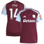 aston villa adidas home shirt 2024-25 – womens with pau 14 printing Collection - Aston Villa Fan Shop Official Gear