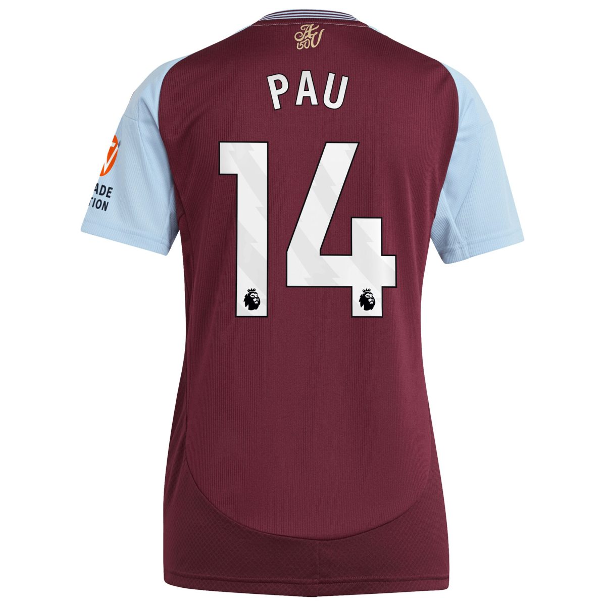 aston villa adidas home shirt 2024-25 – womens with pau 14 printing Collection - Aston Villa Fan Shop Official Gear