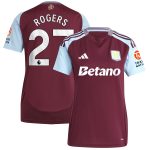 aston villa adidas home shirt 2024-25 – womens with rogers 27 printing Collection - Aston Villa Fan Shop Official Gear