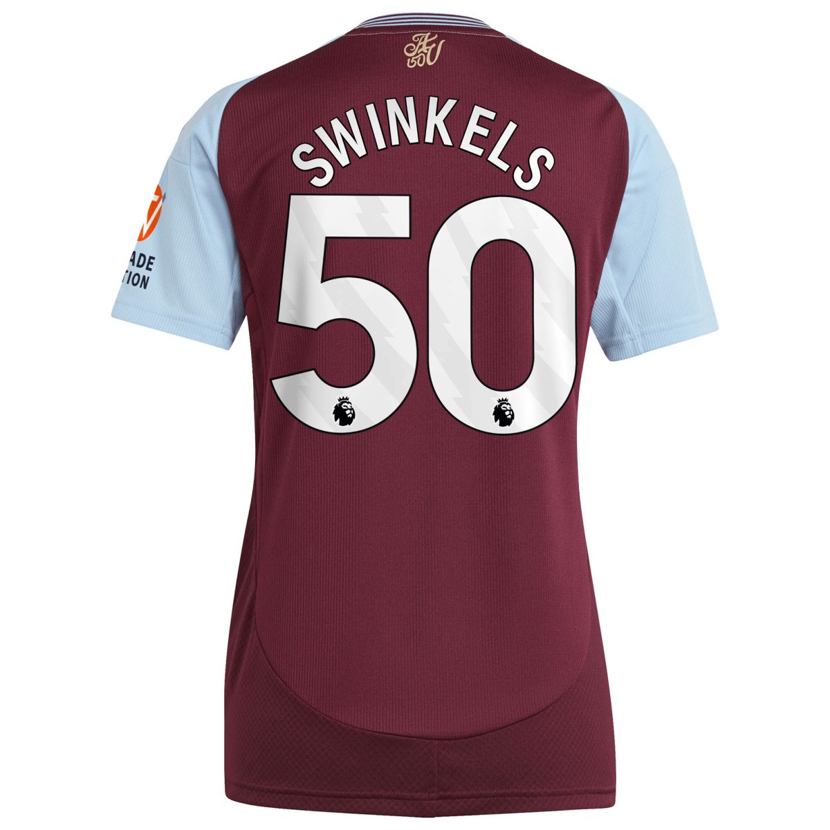 aston villa adidas home shirt 2024-25 – womens with swinkels 50 printing Collection - Aston Villa Fan Shop Official Gear