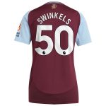 aston villa adidas home shirt 2024-25 – womens with swinkels 50 printing Collection - Aston Villa Fan Shop Official Gear