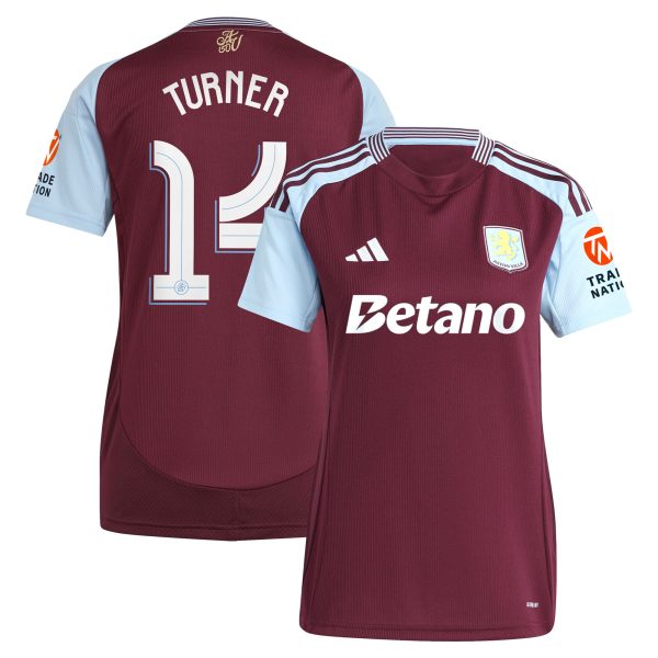 aston villa adidas home shirt 2024-25 – womens with turner 14 cup printing Collection - Aston Villa Fan Shop Official Gear