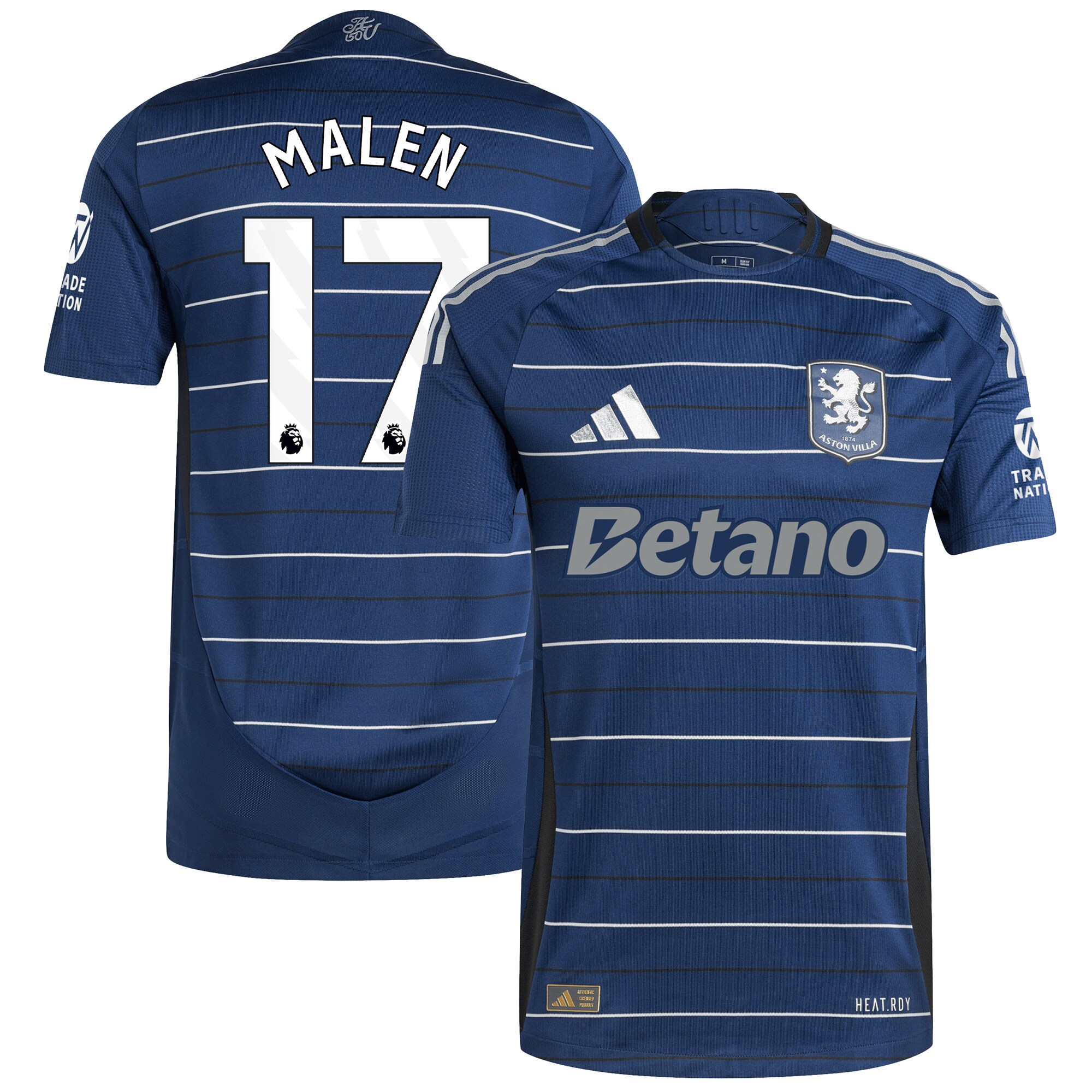 aston villa adidas third authentic shirt 2024-25 with malen 17 printing Collection - Aston Villa Fan Shop Official Gear