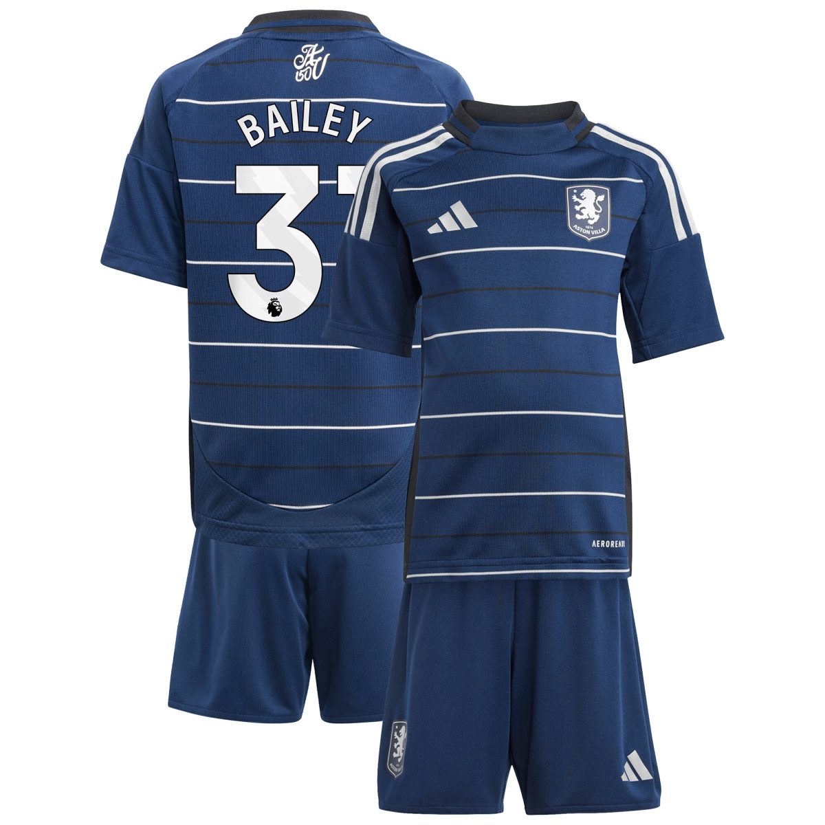 aston villa adidas third minikit 2024-25 with bailey 31 printing Collection - Aston Villa Fan Shop Official Gear