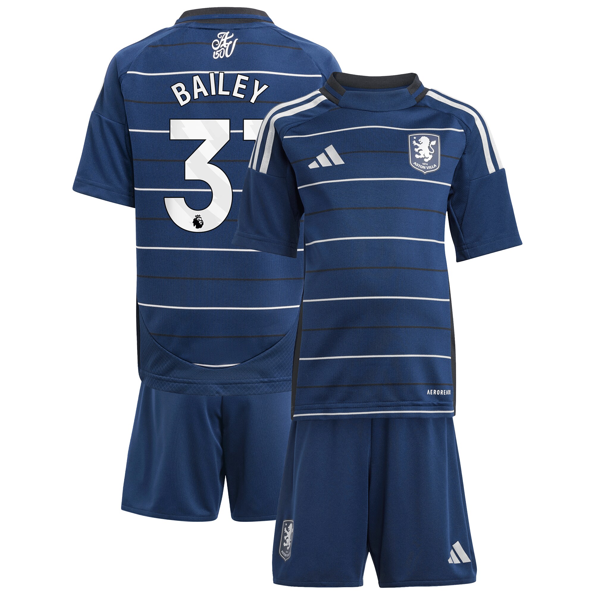 aston villa adidas third minikit 2024-25 with bailey 31 printing Collection - Aston Villa Fan Shop Official Gear
