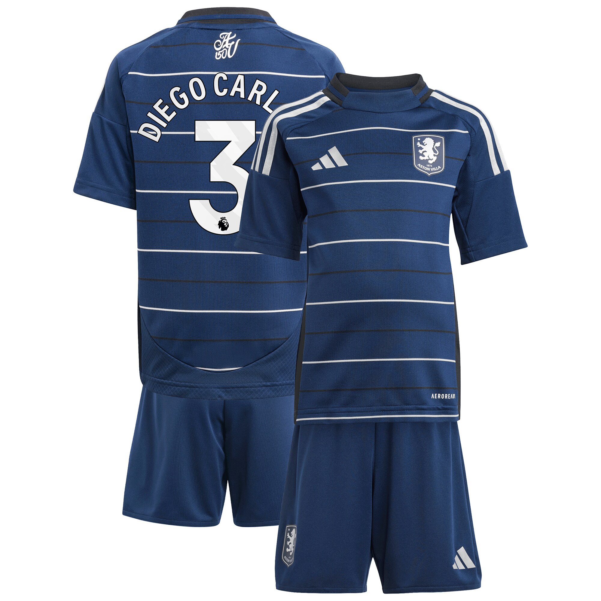 aston villa adidas third minikit 2024-25 with diego carlos 3 printing Collection - Aston Villa Fan Shop Official Gear