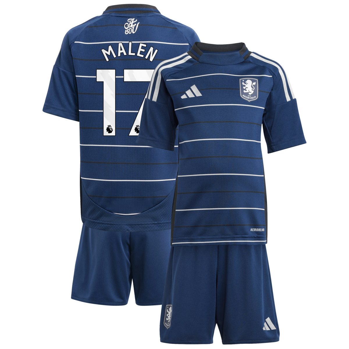 aston villa adidas third minikit 2024-25 with malen 17 printing Collection - Aston Villa Fan Shop Official Gear