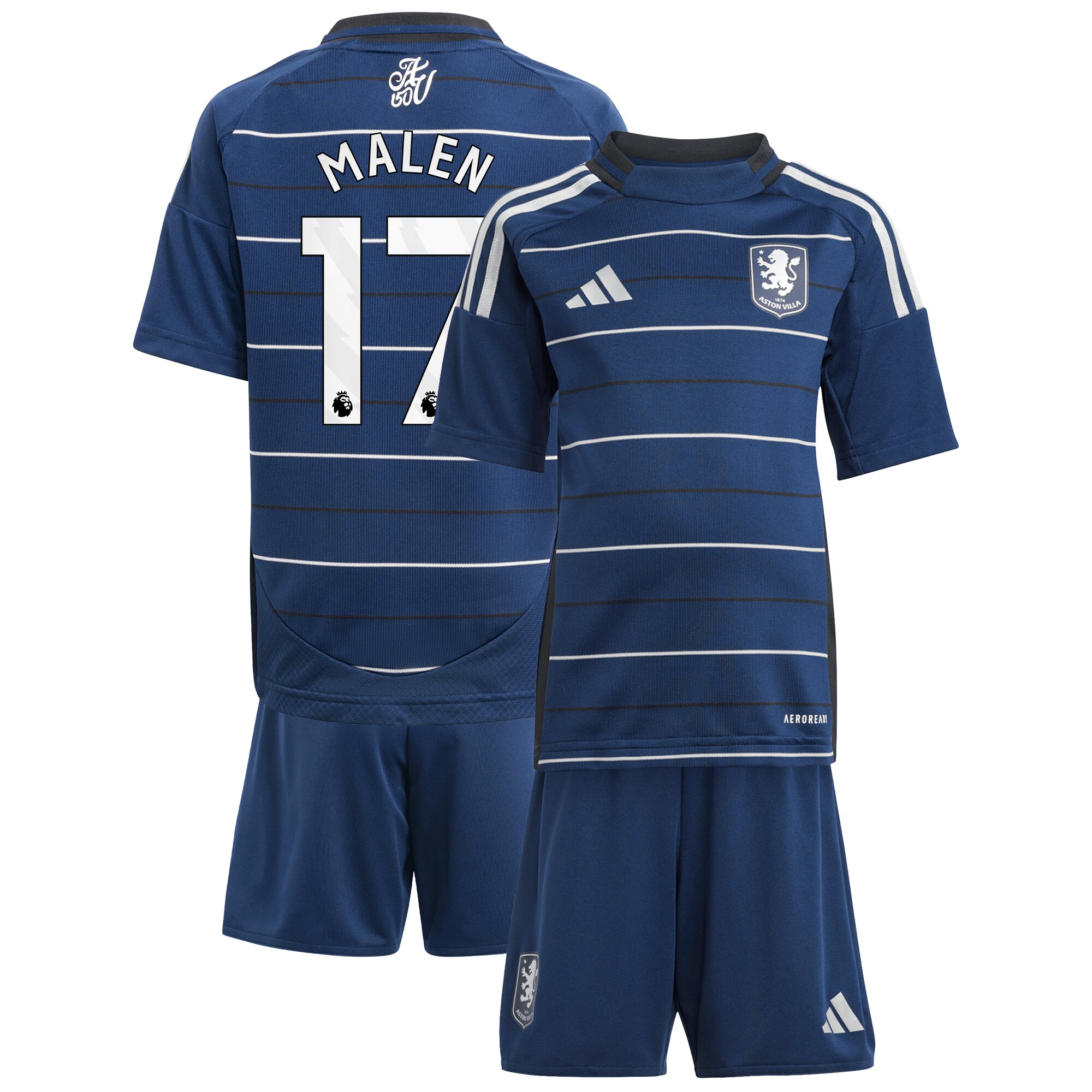 aston villa adidas third minikit 2024-25 with malen 17 printing Collection - Aston Villa Fan Shop Official Gear