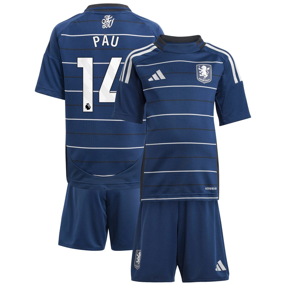 aston villa adidas third minikit 2024-25 with pau 14 printing Collection - Aston Villa Fan Shop Official Gear