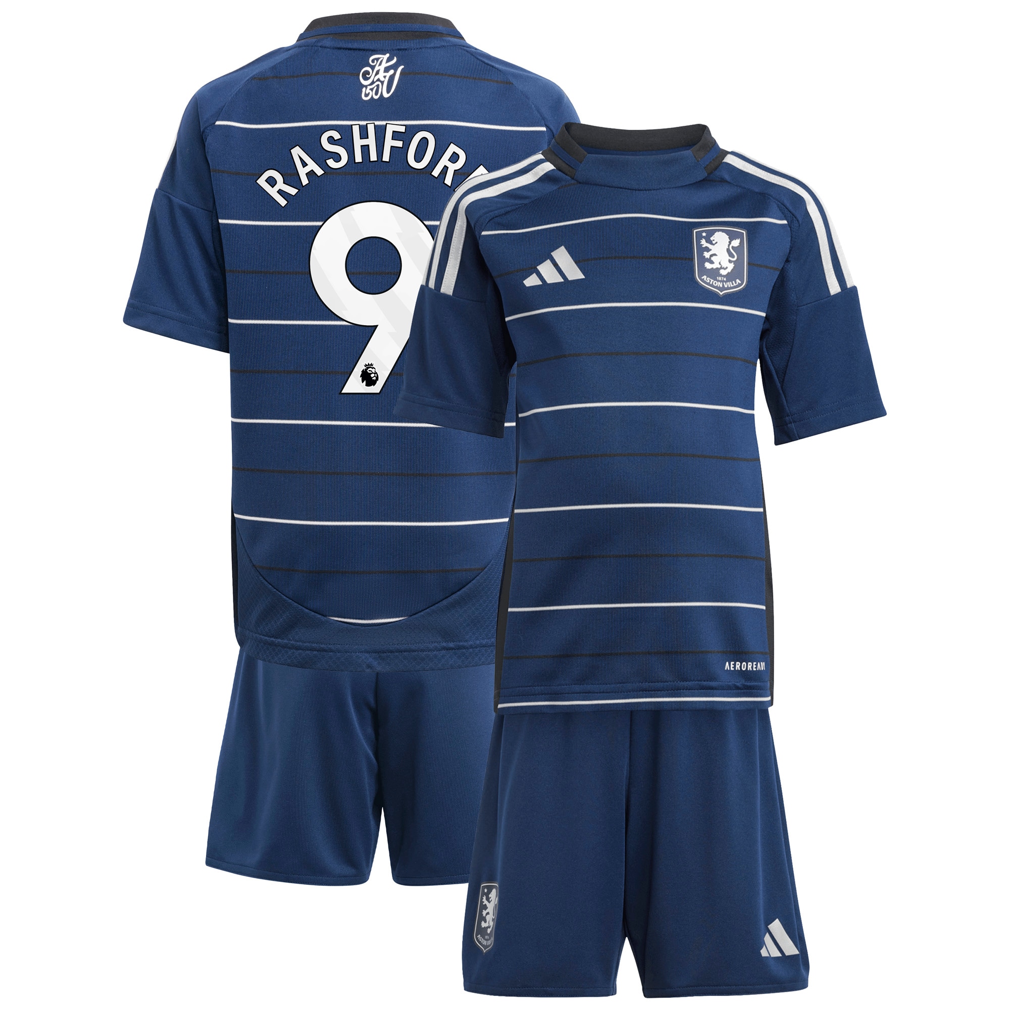 aston villa adidas third minikit 2024-25 with rashford 9 printing Collection - Aston Villa Fan Shop Official Gear