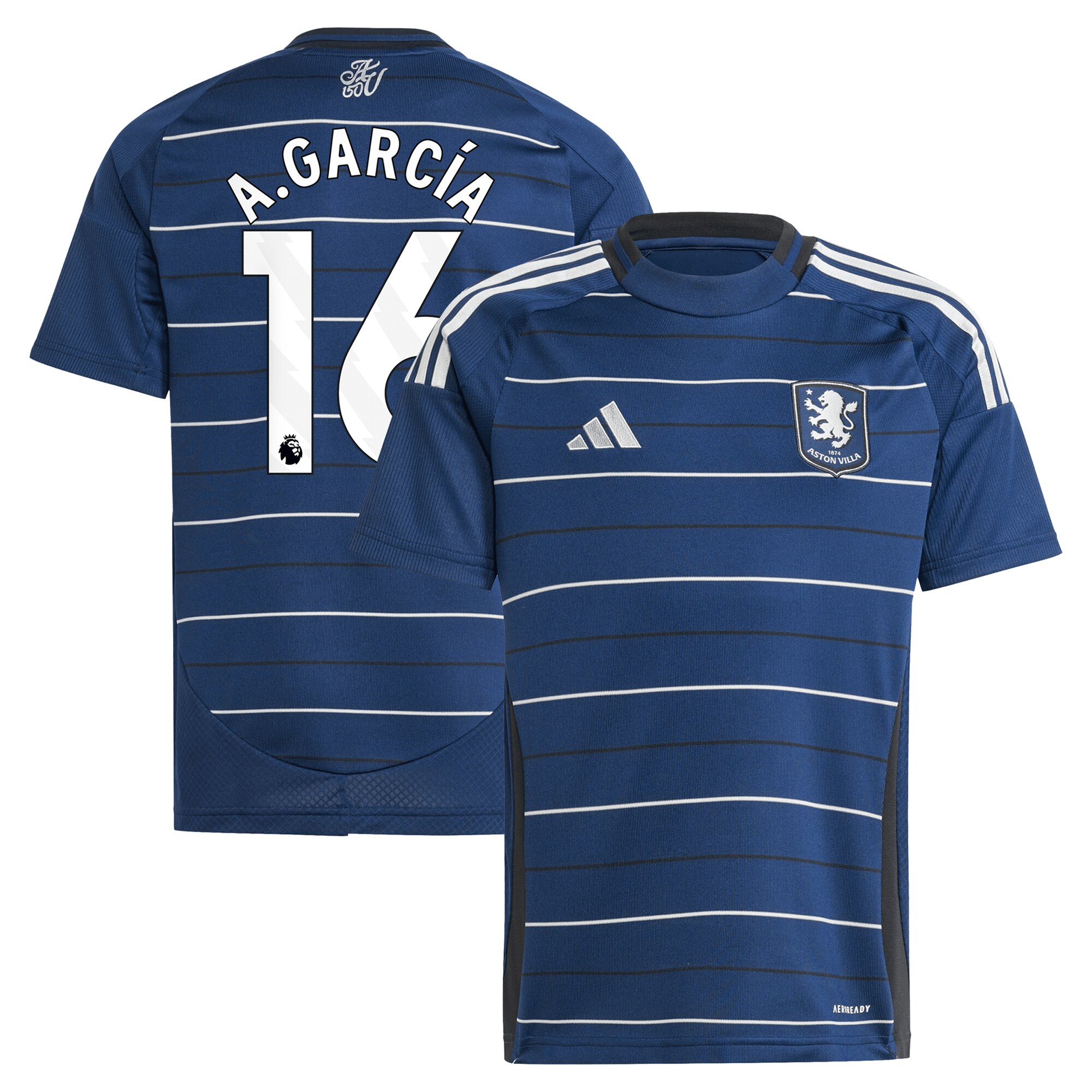 aston villa adidas third shirt 2024-25 – kids with a.garcía 16 printing Collection - Aston Villa Fan Shop Official Gear