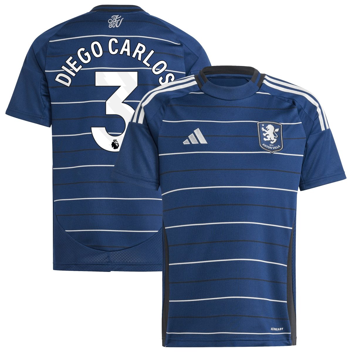 aston villa adidas third shirt 2024-25 – kids with diego carlos 3 printing Collection - Aston Villa Fan Shop Official Gear