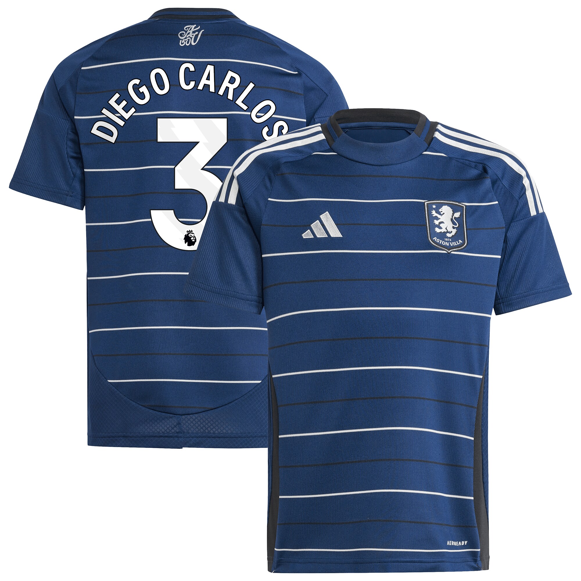 aston villa adidas third shirt 2024-25 – kids with diego carlos 3 printing Collection - Aston Villa Fan Shop Official Gear