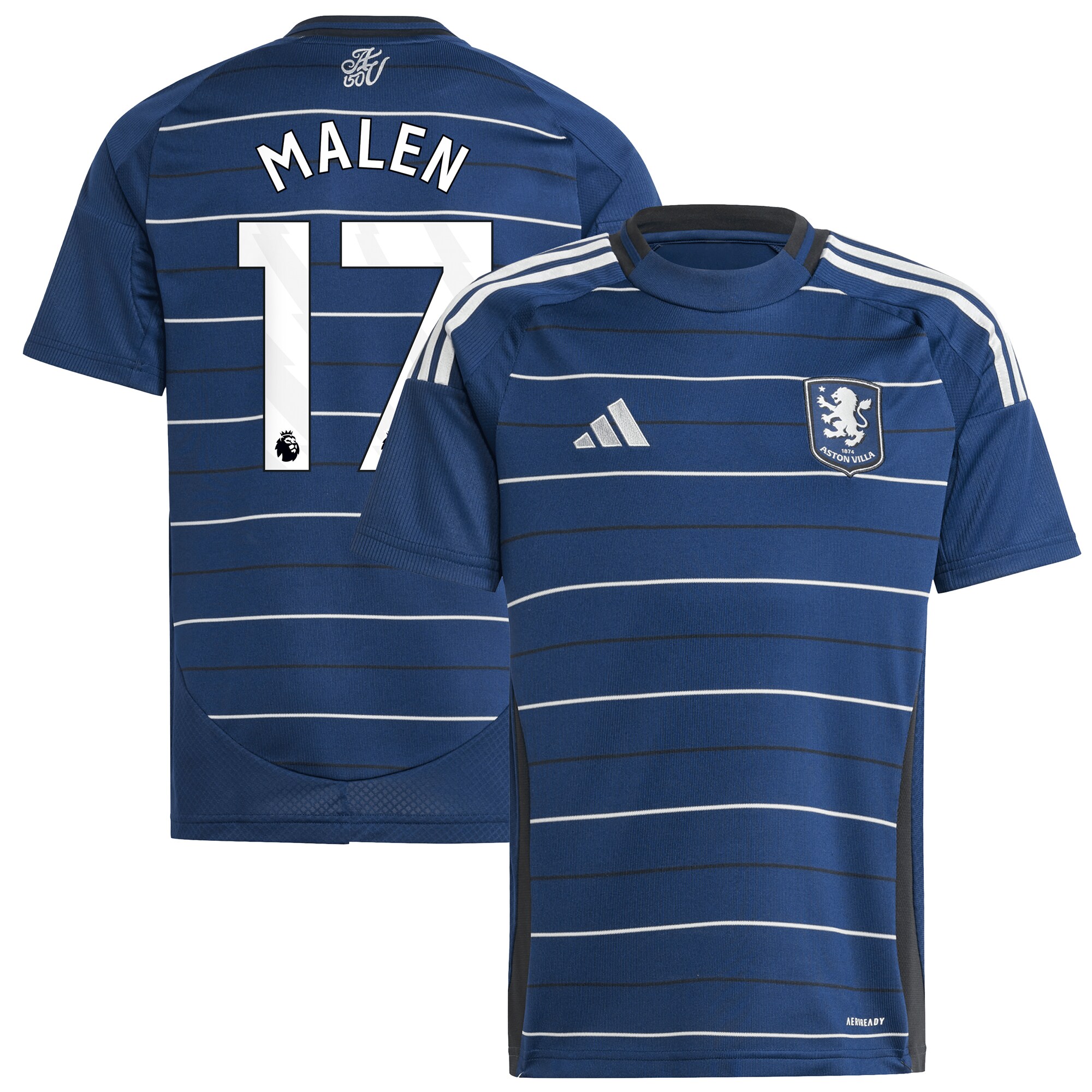 aston villa adidas third shirt 2024-25 – kids with malen 17 printing Collection - Aston Villa Fan Shop Official Gear
