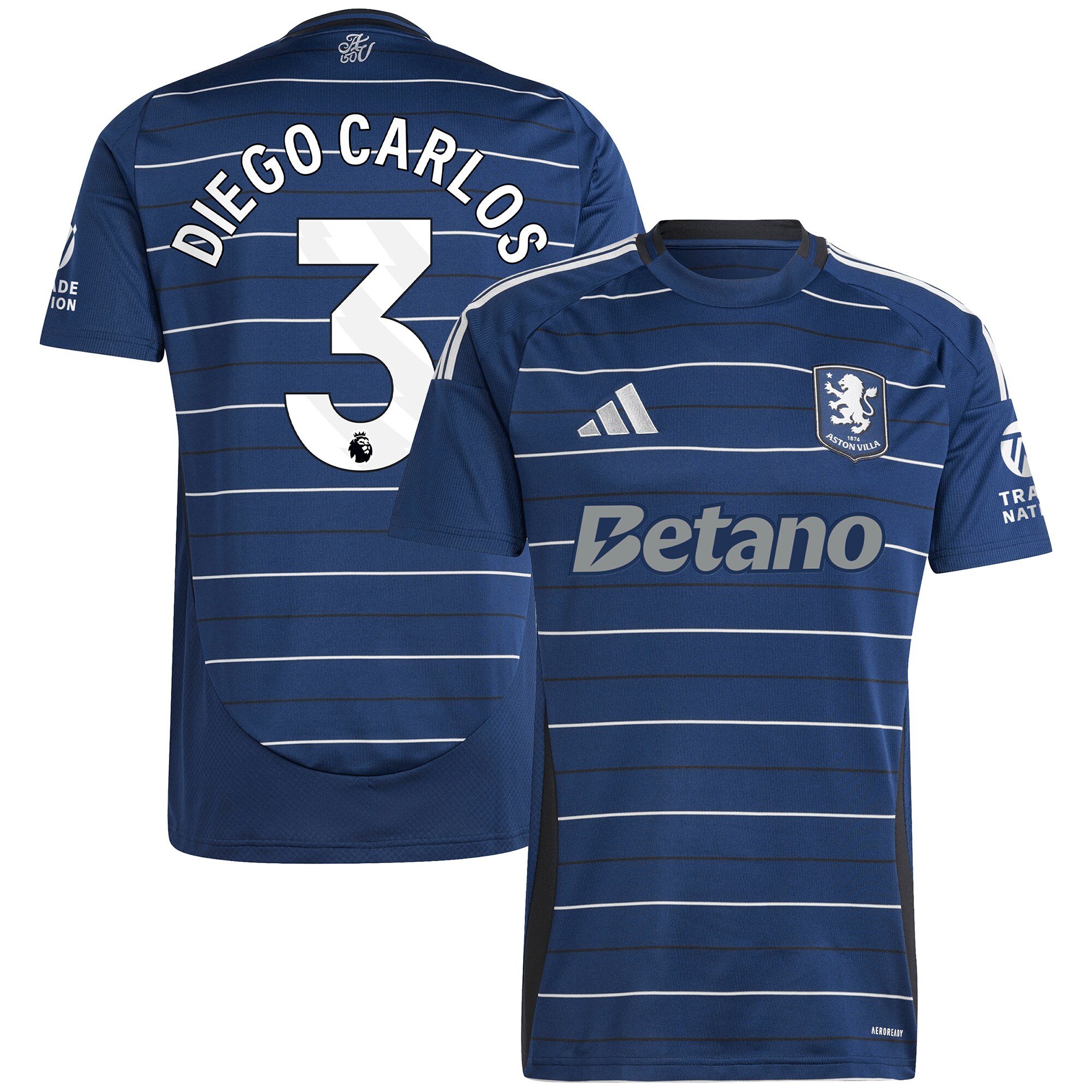 aston villa adidas third shirt 2024-25 with diego carlos 3 printing Collection - Aston Villa Fan Shop Official Gear