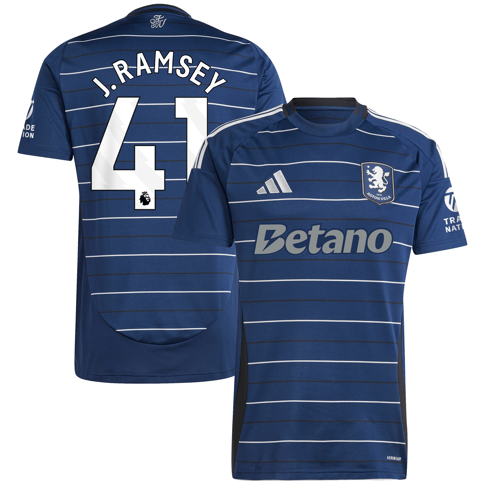 aston villa adidas third shirt 2024-25 with j. ramsey 41 printing Collection - Aston Villa Fan Shop Official Gear