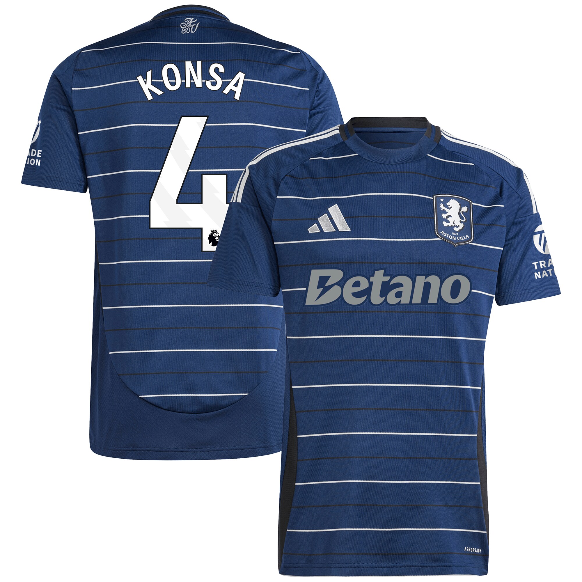 aston villa adidas third shirt 2024-25 with konsa 4 printing Collection - Aston Villa Fan Shop Official Gear