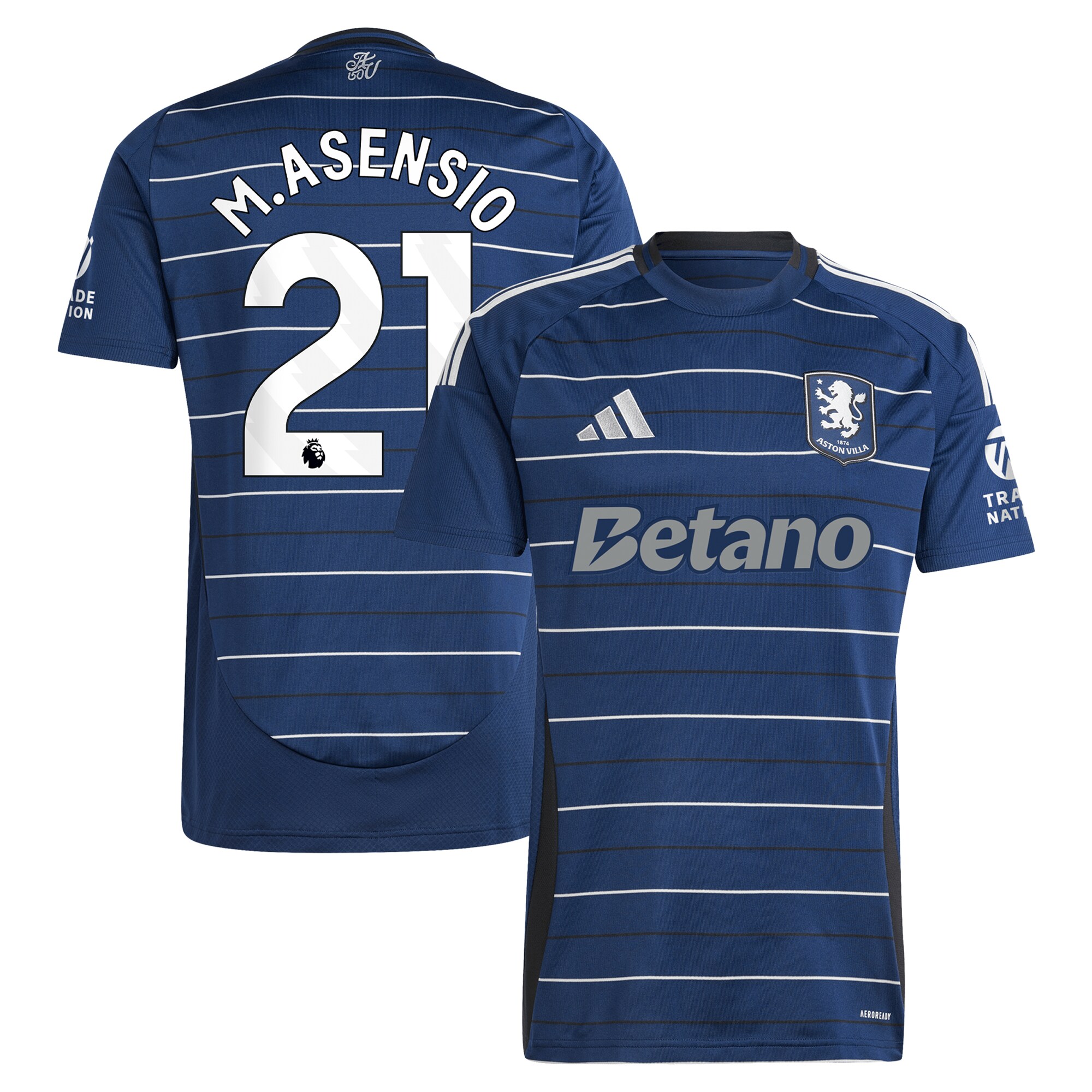 aston villa adidas third shirt 2024-25 with m.asensio 21 printing Collection - Aston Villa Fan Shop Official Gear
