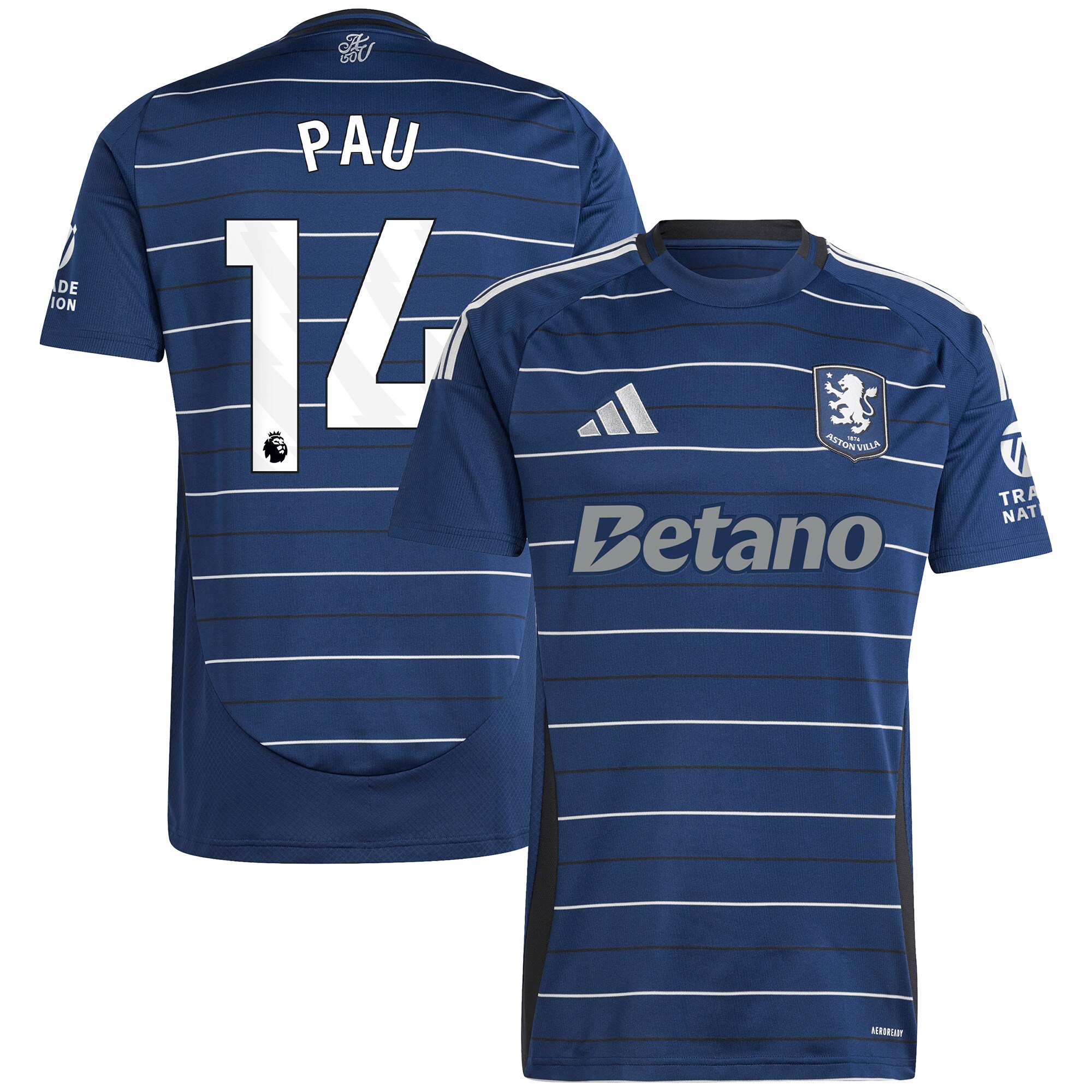 aston villa adidas third shirt 2024-25 with pau 14 printing Collection - Aston Villa Fan Shop Official Gear