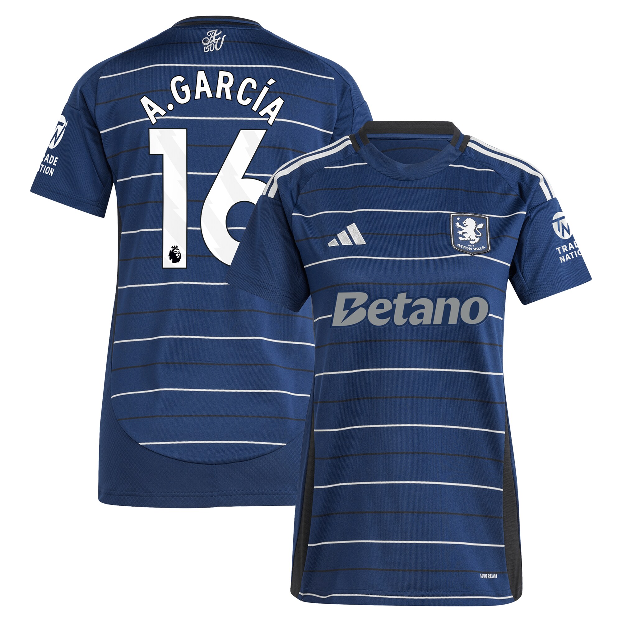 aston villa adidas third shirt 2024-25 – womens with a.garcía 16 printing Collection - Aston Villa Fan Shop Official Gear