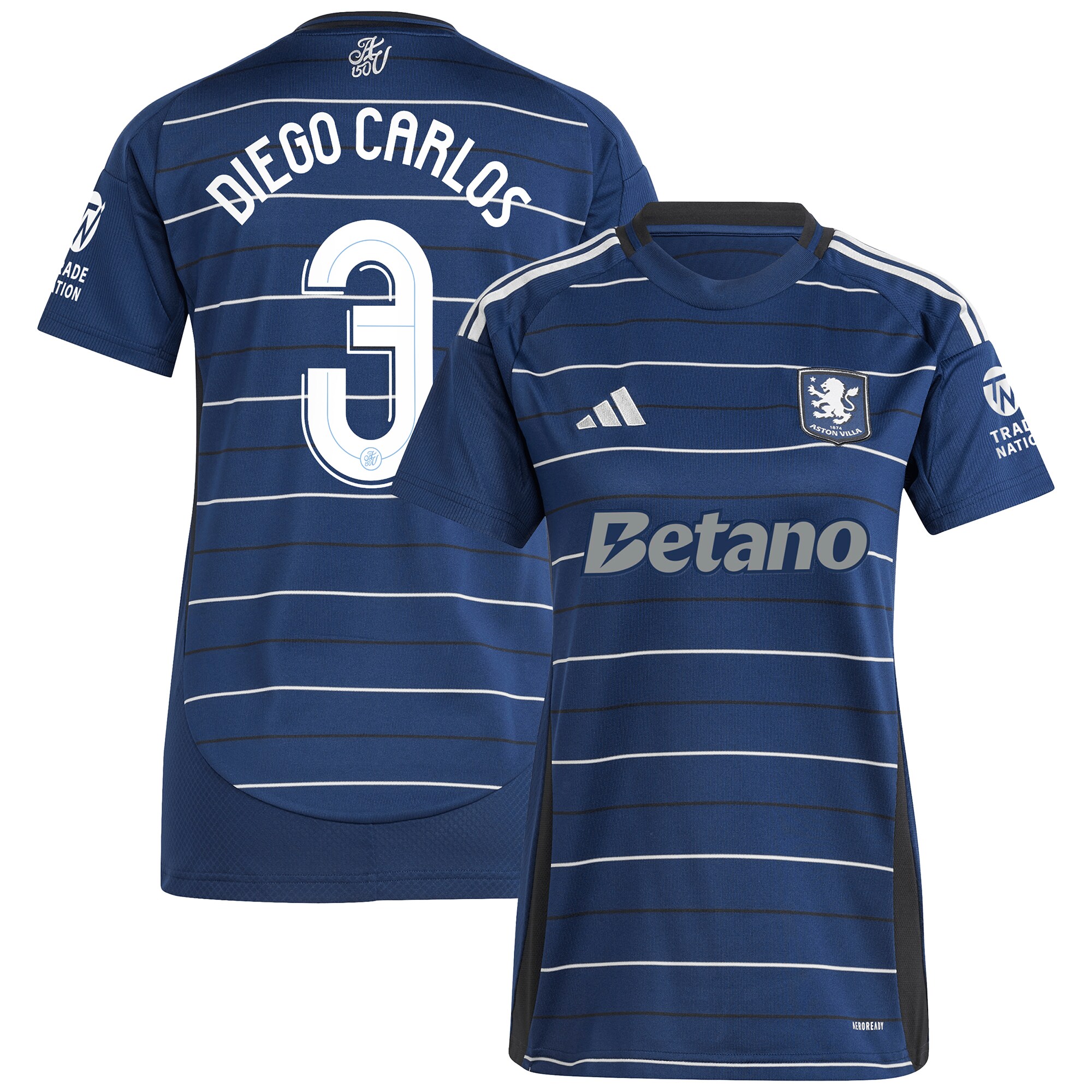 aston villa adidas third shirt 2024-25 – womens with diego carlos 3 cup printing Collection - Aston Villa Fan Shop Official Gear