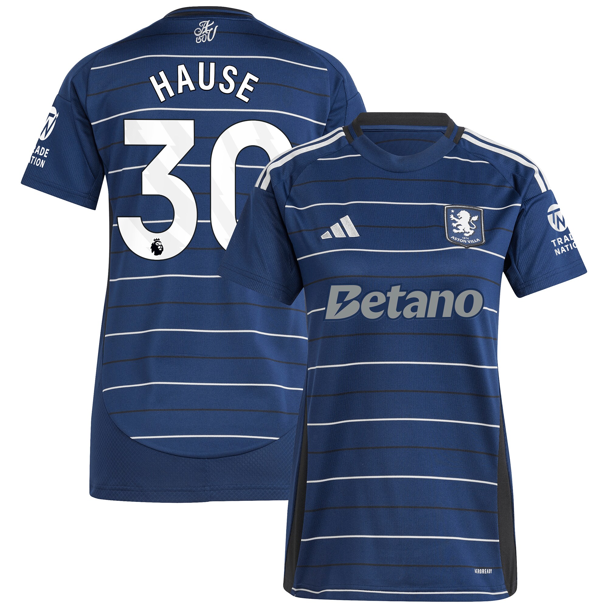 aston villa adidas third shirt 2024-25 – womens with hause 30 printing Collection - Aston Villa Fan Shop Official Gear
