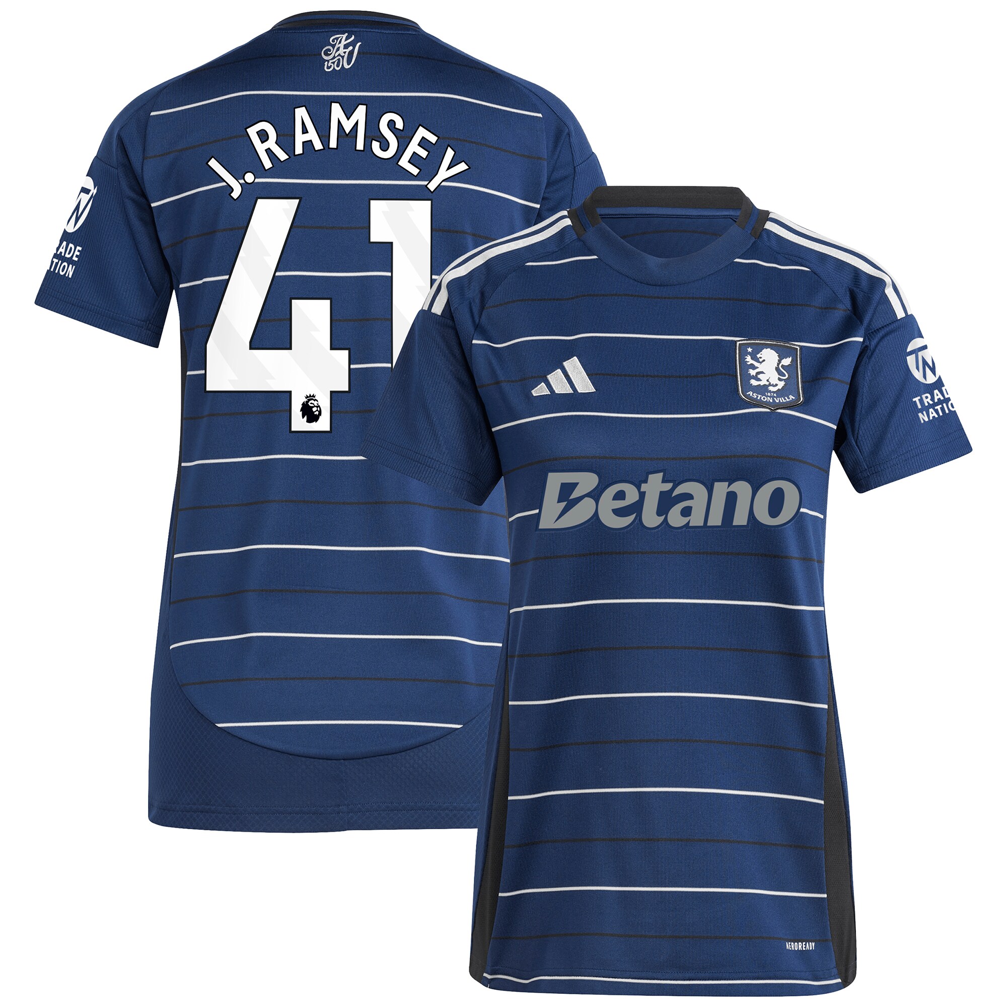aston villa adidas third shirt 2024-25 – womens with j. ramsey 41 printing Collection - Aston Villa Fan Shop Official Gear