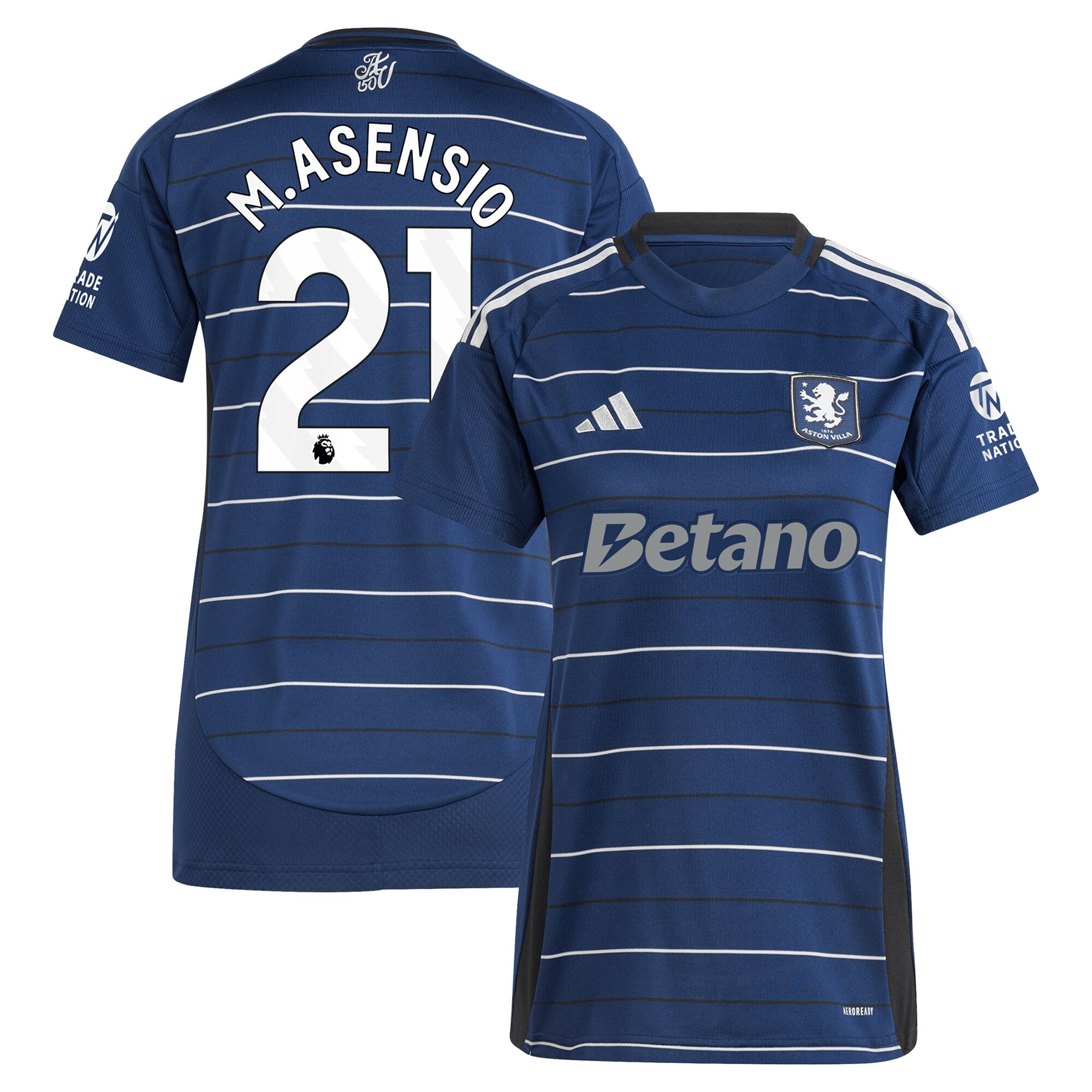 aston villa adidas third shirt 2024-25 – womens with m.asensio 21 printing Collection - Aston Villa Fan Shop Official Gear