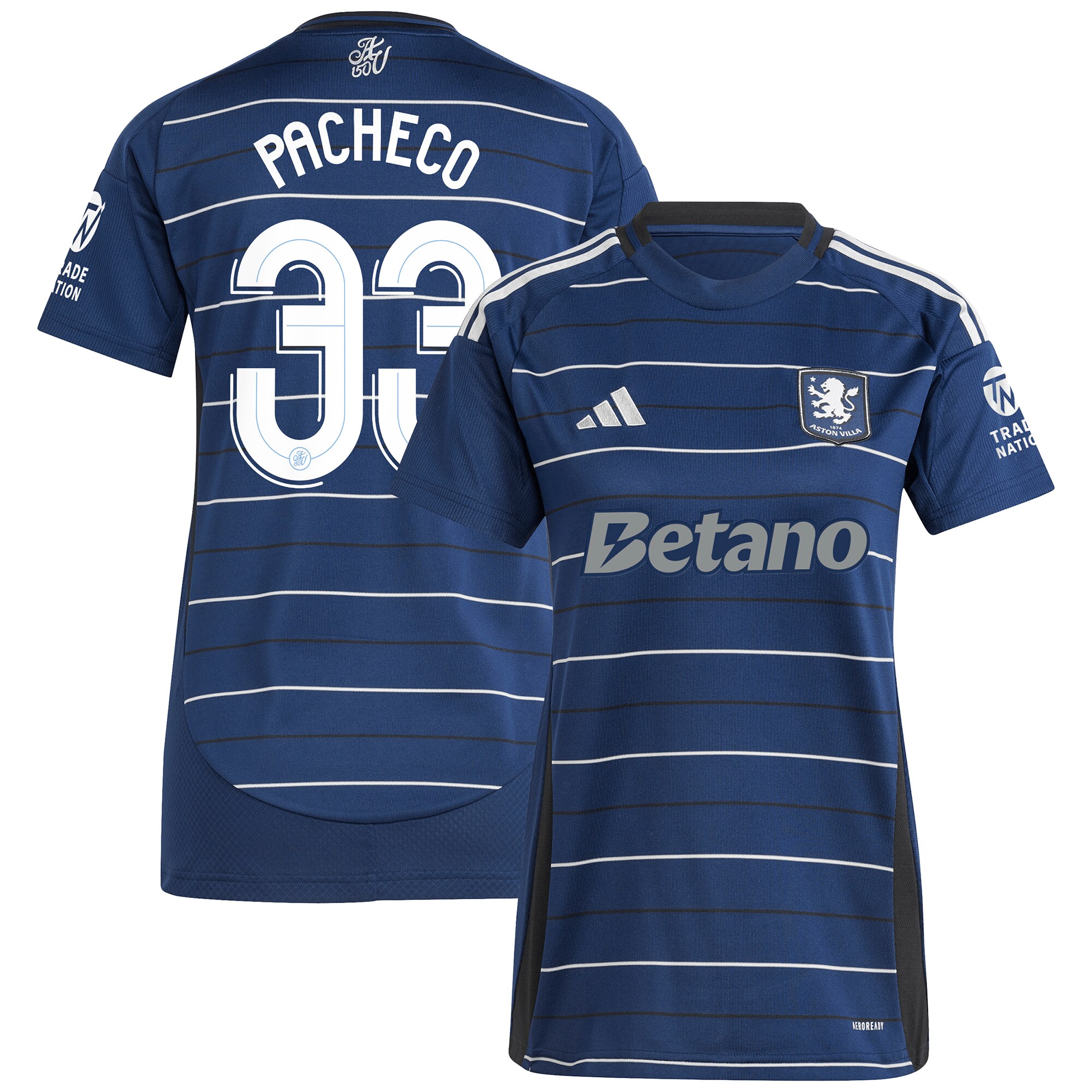 aston villa adidas third shirt 2024-25 – womens with pacheco 33 cup printing Collection - Aston Villa Fan Shop Official Gear