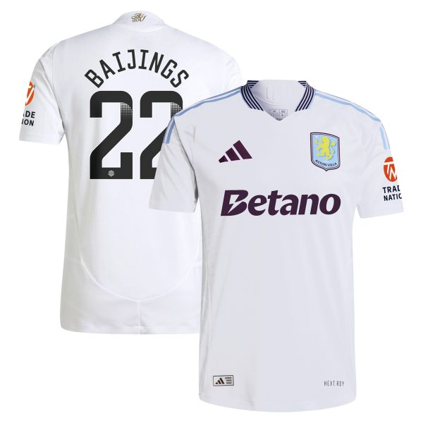 aston villa adidas wsl away authentic shirt 2024-25 with baijings 22 printing Collection - Aston Villa Fan Shop Official Gear