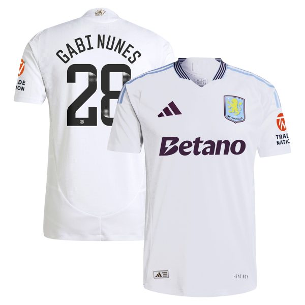 aston villa adidas wsl away authentic shirt 2024-25 with gabi nunes 28 printing Collection - Aston Villa Fan Shop Official Gear