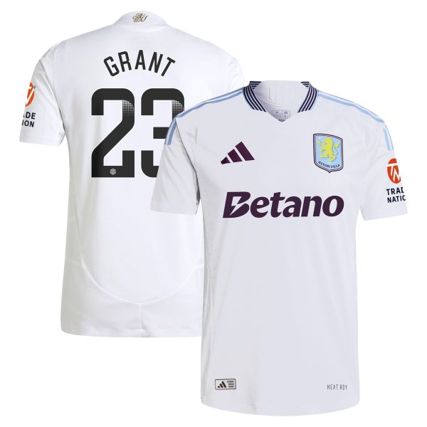 aston villa adidas wsl away authentic shirt 2024-25 with grant 23 printing Collection - Aston Villa Fan Shop Official Gear