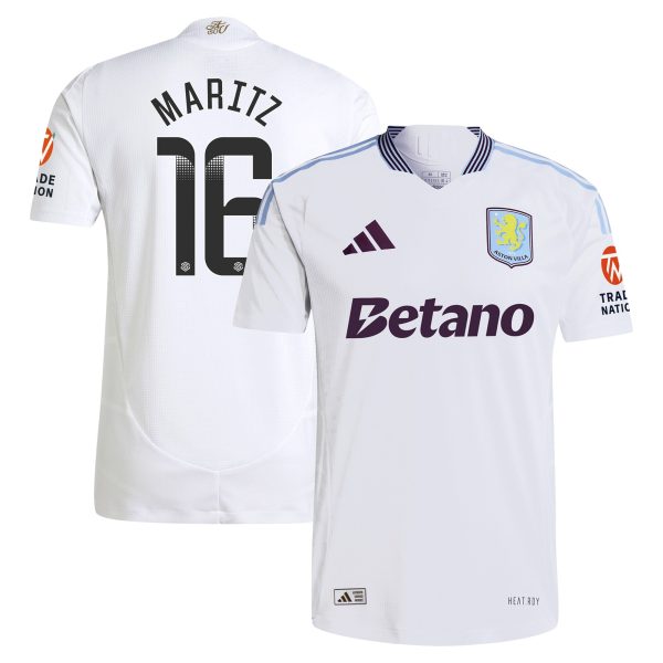 aston villa adidas wsl away authentic shirt 2024-25 with maritz 16 printing Collection - Aston Villa Fan Shop Official Gear