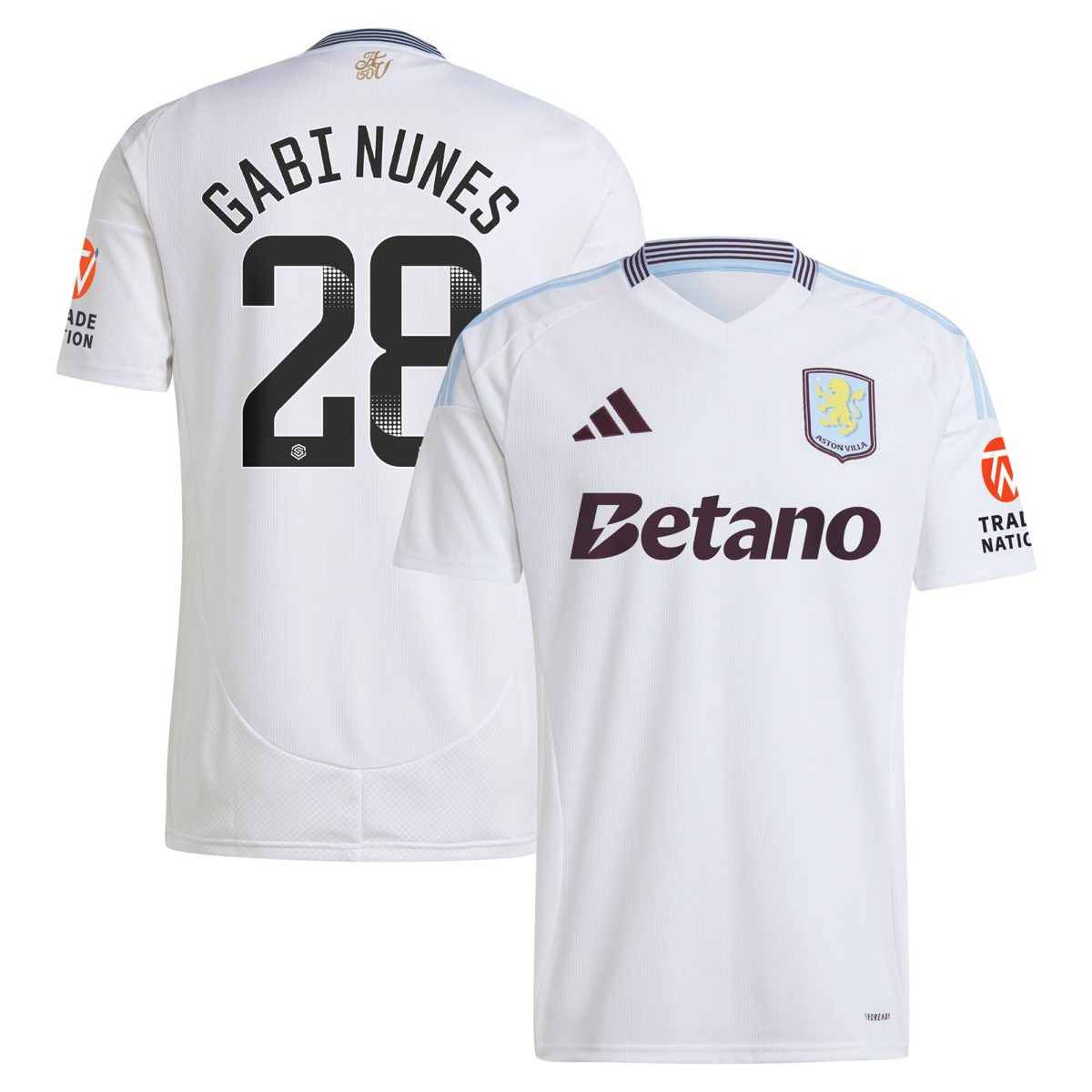 aston villa adidas wsl away shirt 2024-25 with gabi nunes 28 printing Collection - Aston Villa Fan Shop Official Gear