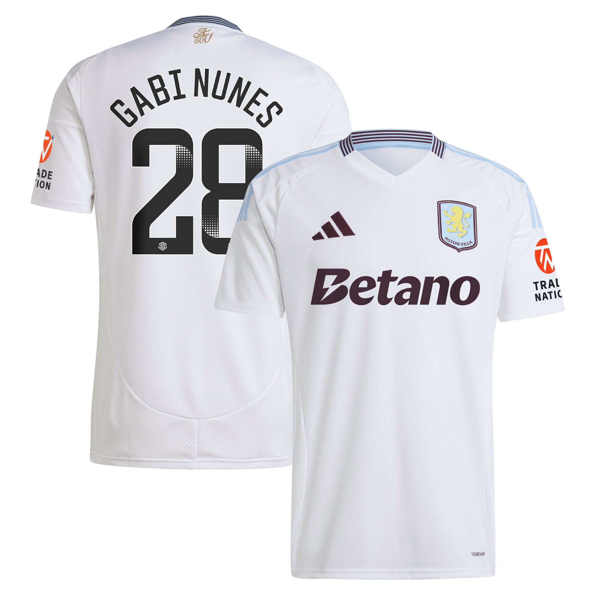 aston villa adidas wsl away shirt 2024-25 with gabi nunes 28 printing Collection - Aston Villa Fan Shop Official Gear