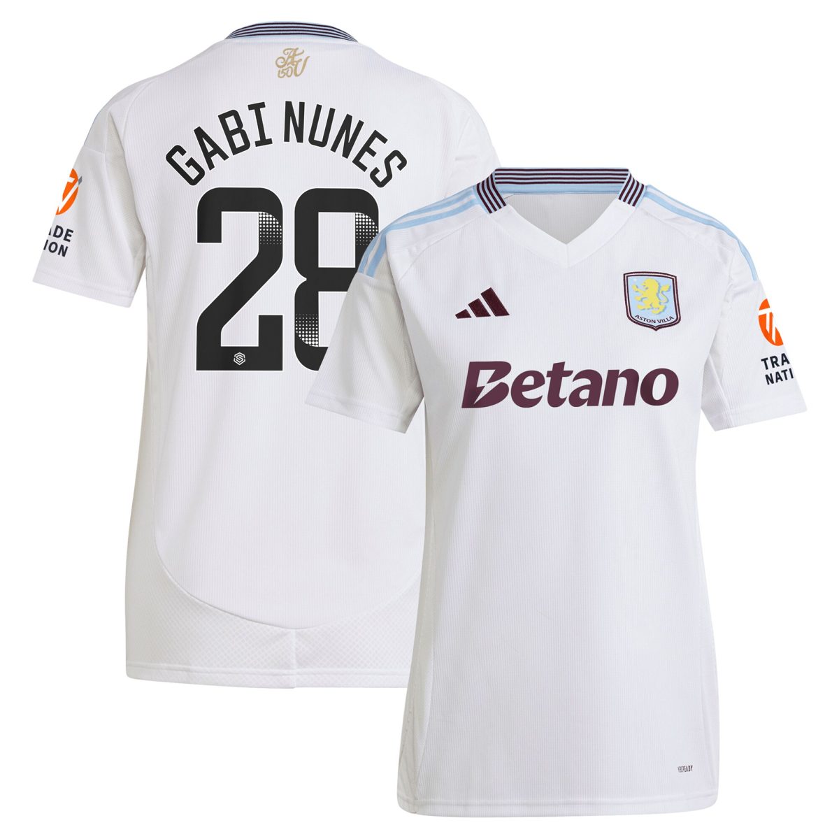aston villa adidas wsl away shirt 2024-25 – womens with gabi nunes 28 printing Collection - Aston Villa Fan Shop Official Gear