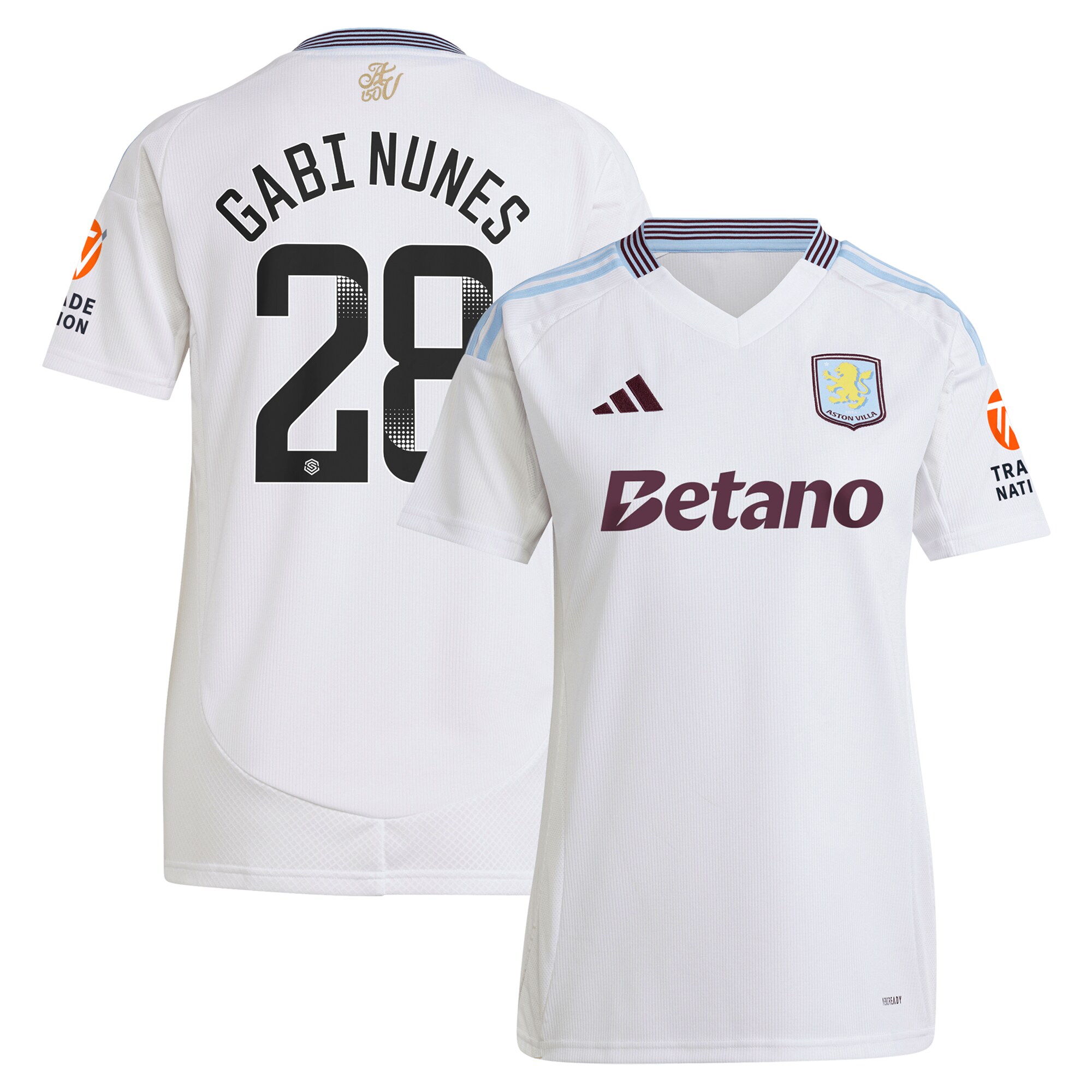 aston villa adidas wsl away shirt 2024-25 – womens with gabi nunes 28 printing Collection - Aston Villa Fan Shop Official Gear